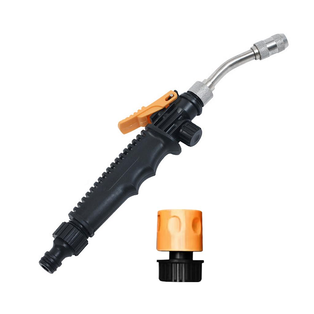 HASTHIP 30cm High Pressure Car Washer Gun for Car Bike Wash Garden Irrigation, Adjustable Water Jet with 3 Spray Patterns, Multi Purpose Alloy Spray Gun with 3/4 Quick Connector for Gardening HASTHIP 30cm High Pressure Car Washer Gun for Car Bike Wash Garden Irrigation, Adjustable Water Jet with 3 Spray Patterns, Multi Purpose Alloy Spray Gun with 3/4 Quick Connector for Gardening